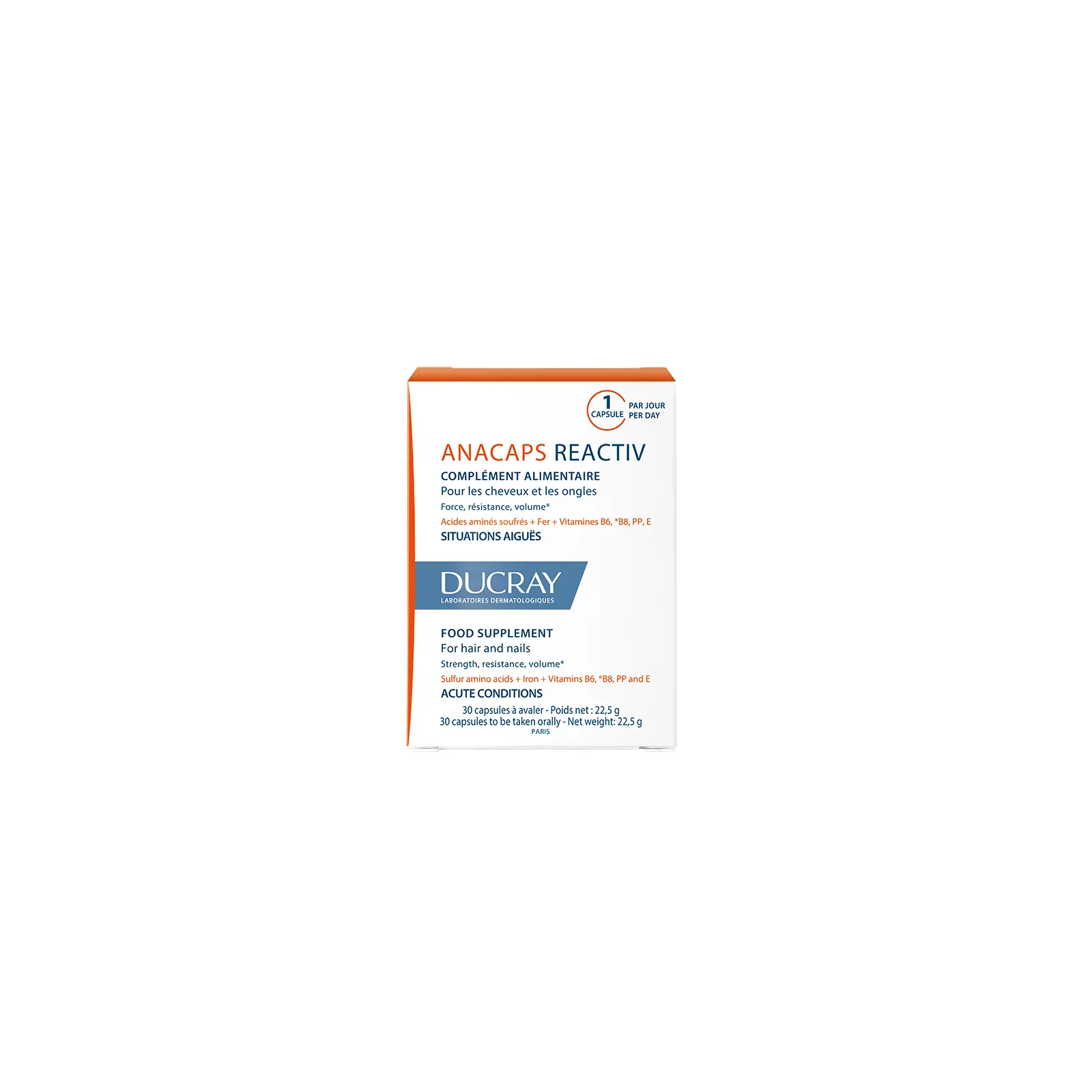 Ducray Anacaps Reactiv pentru intarirea parului si a unghiilor x 30 capsule