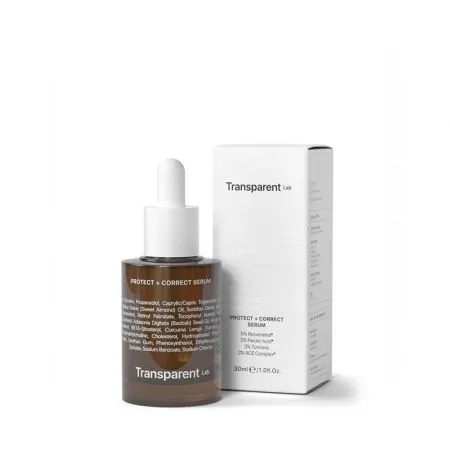 Serum antirid si antioxidant cu Resveratrol si Acid Ferulic, 30ml, Transparent Lab
