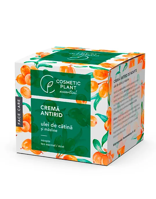 Crema antirid de noapte cu ulei de catina si masline, 50 ml, Cosmetic Plant