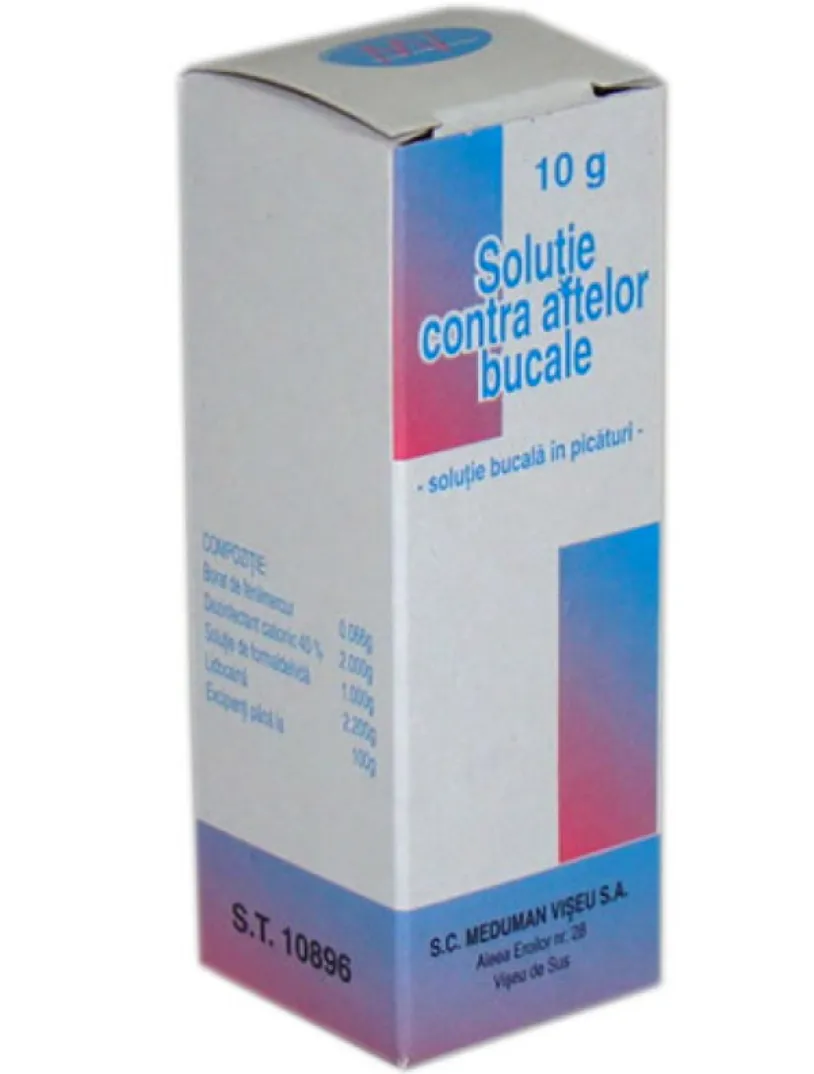 Solutie contra aftelor, 10 ml, Meduman