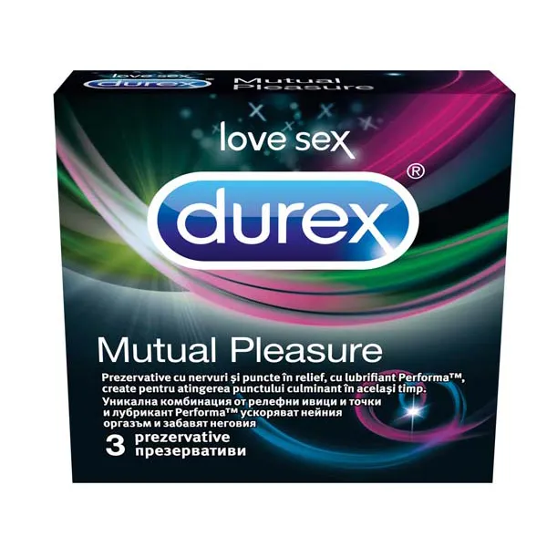 Prezervative Mutual Pleasure, 3 bucati, Durex