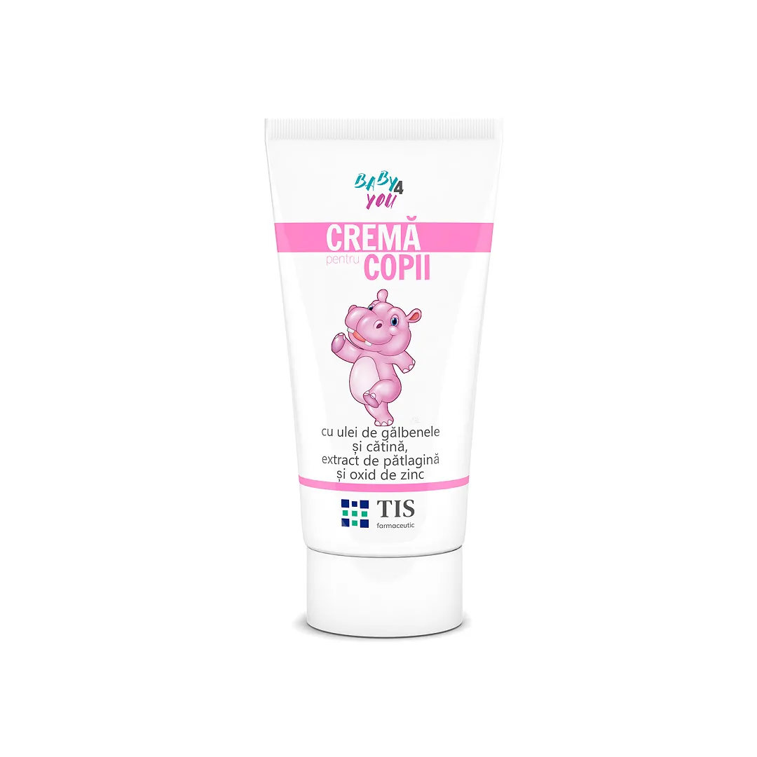 Crema Baby 4 You pentru copii cu ulei de catina, 50 ml, Tis Farmaceutic
