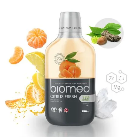 Apa de gura Citrus Fresh, 250 ml, Biomed