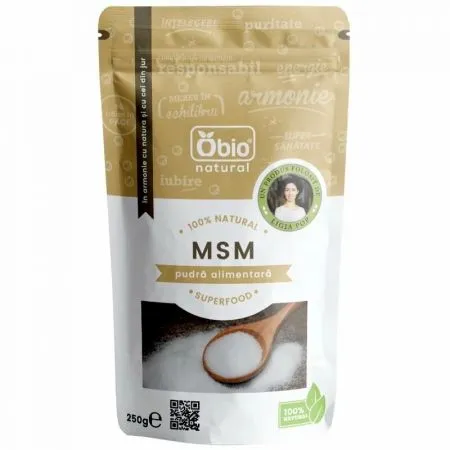 MSM pulbere, 250 g, Obio