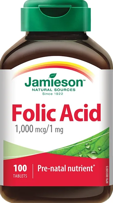 Jamieson Acid Folic 1mg x 100 de comprimate