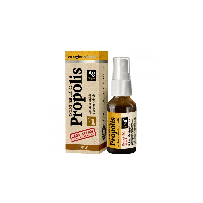 Dacia Plant  Extract natural de propolis cu argint coloidal fara alcool spray 20 ml