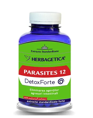 Herbagetica parasites 12 detox forte x 30 comprimate