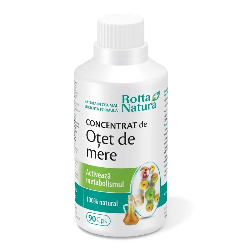 Concentrat de oțet de mere, 90 capsule