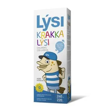 Ulei din ficat de cod pentru copii, 240ml, Lysi