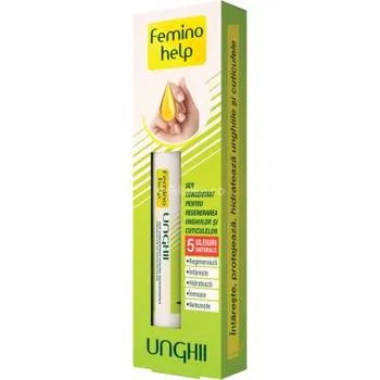 Ser pentru regenerarea unghiilor si cuticulelor Femino help, 2 ml, Zdrovit