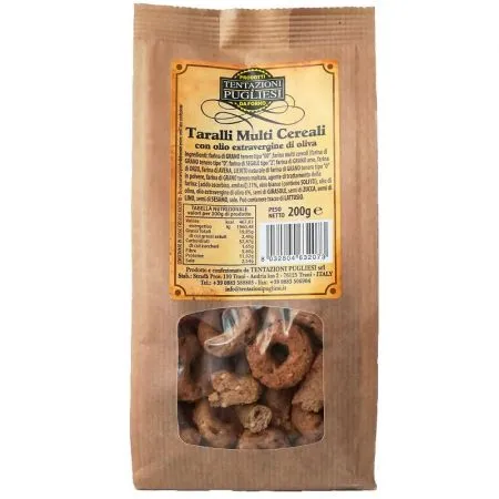 Taralli Eco Multi Cereali, 200 g, Tentazioni Pugliesi