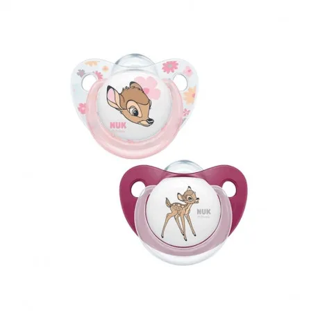 NUK Suzeta Disney Bambi, silicon, M2, 6-18luni, 2 bucati