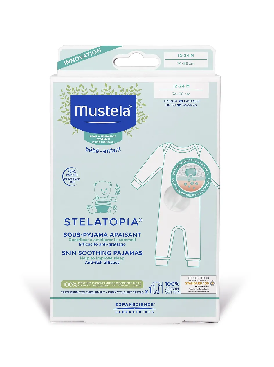 Stelatopia Pijama cu efect calmant 12-24luni/74-86cm, Mustela