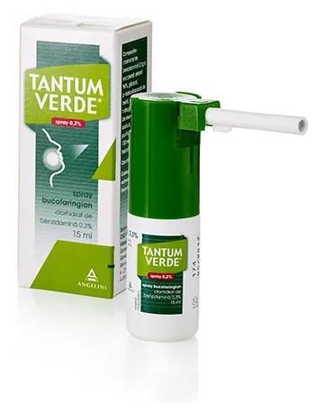 Tantum verde spray forte bucofaringian 0.3%, 15 ml, Csc Pharmaceuticals