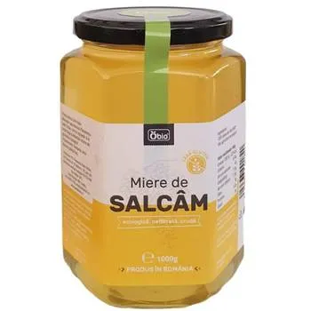 Miere de salcam bio cruda nefiltrata, 1000g, Obio