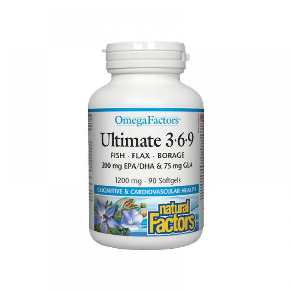 Ultimate 3-6-9 1200 mg (90 capsule), Natural Factors