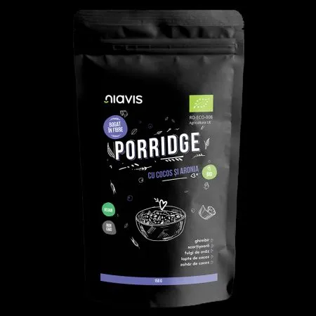 Porridge Bio cu cocos si aronia, 150 g, Niavis