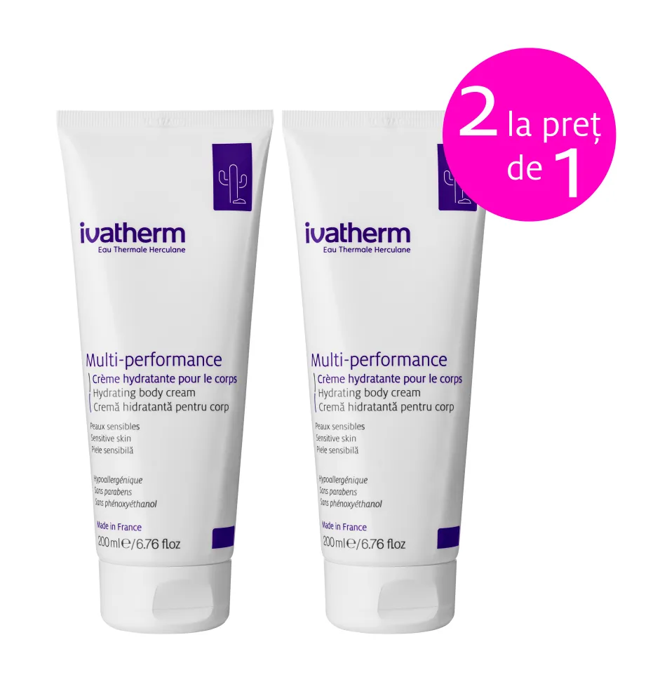 IVATHERM Multi-performance Crema hidratanta corp 200ml 2buc la pret de 1buc