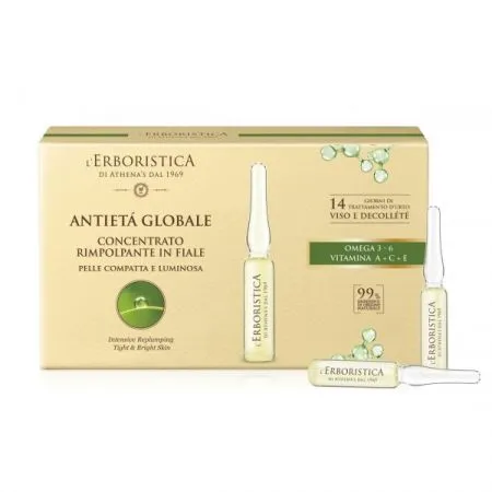Tratament antirid intensiv pentru ten si decolteu, 7 fiole x 2 ml, L'Erboristica