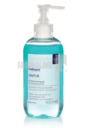 Ivapur Gel spumant pentru piele sensibila mixta grasa 500 ml