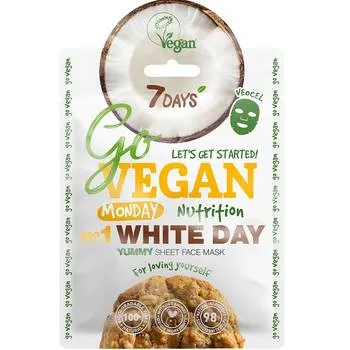 Masca de fata Go Vegan Monday White Day, 25g, 7 Days