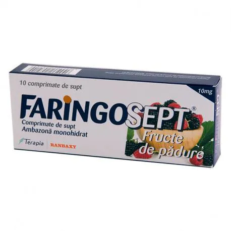 Faringosept Fructe de padure x 10 comprimate de supt