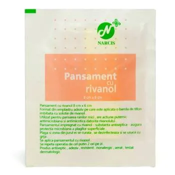 Leucoplast cu rivanol 8x6cm, 1 bucata, Narcis