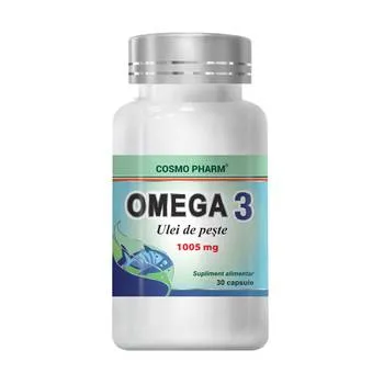 Omega 3 Ulei de peste 1005mg, 30 capsule, Cosmopharm