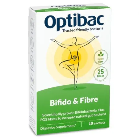 Probiotic cu Bifidobacterii si Fibre, 10 plicuri, OptiBac