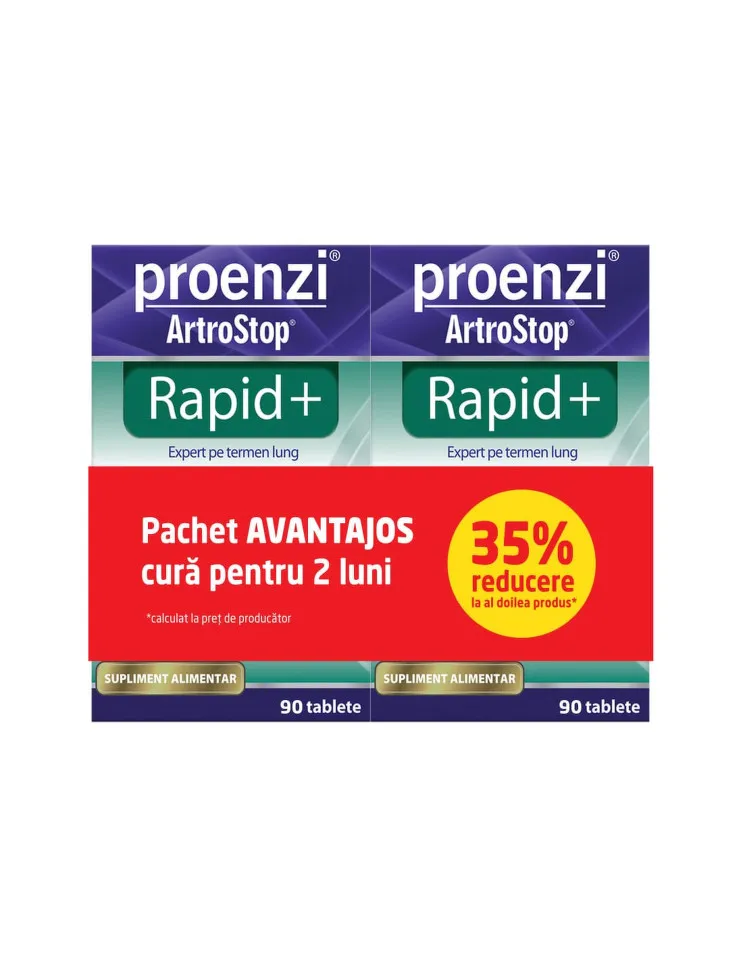 PROENZI ARTRO STOP RAPID 90 TABLETE 1+1(35% REDUCERE LA AL DOILEA)