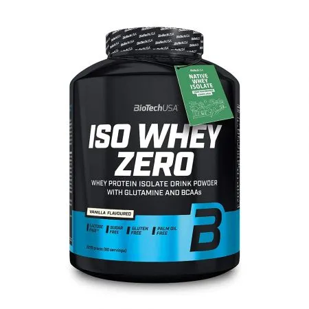 Pudra proteica Iso Whey Zero cu aroma de vanilie, 2270 g, BiotechUsa