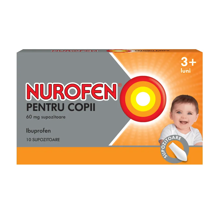 Nurofen pentru copii 60mg x 10 supozitoare