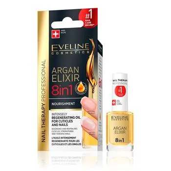 Tratament pentru unghii cu ulei de argan 8 in 1 Nail Therapy, 12ml, Eveline Cosmetics