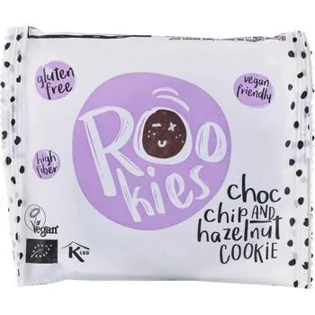 Biscuit bio cu ciocolata si alune, 40g, Rookies