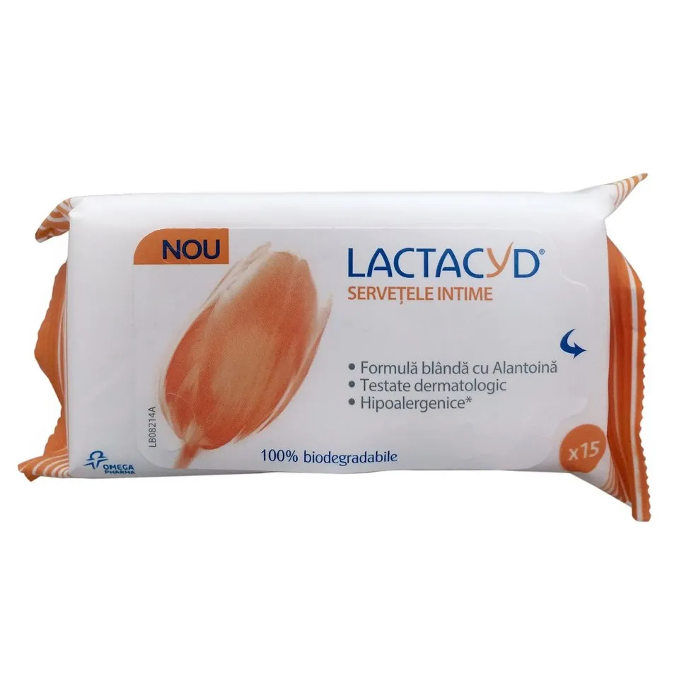 LACTACYD SERVETELE INTIME 15BUC