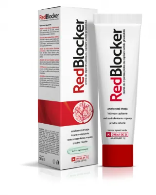 RedBlocker crema de zi pentru piele sensibila cu capilare fragile x 50ml
