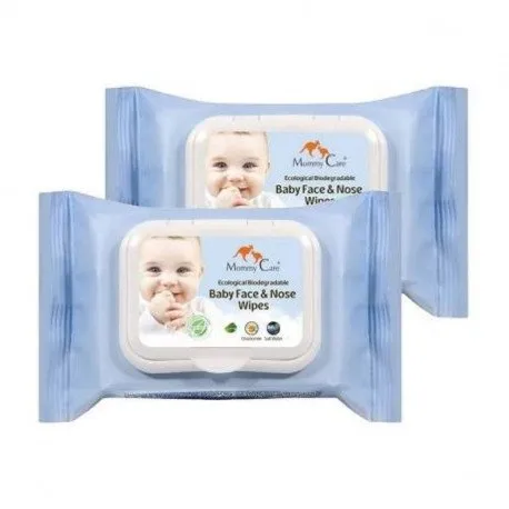 Pachet servetele umede biodegradabile pentru fata si nas, 2 * 24 bucati