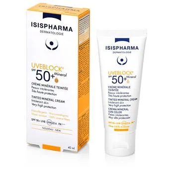 Crema nuantatoare cu protectie solara Tinted Mineral SPF50+ UVEBLOCK, 40ml, Isis Pharma