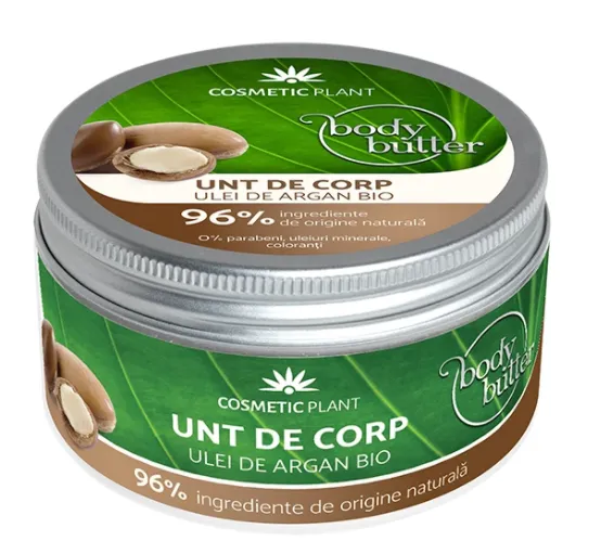 Unt de corp cu ulei de argan bio, 200 ml, Cosmetic Plant