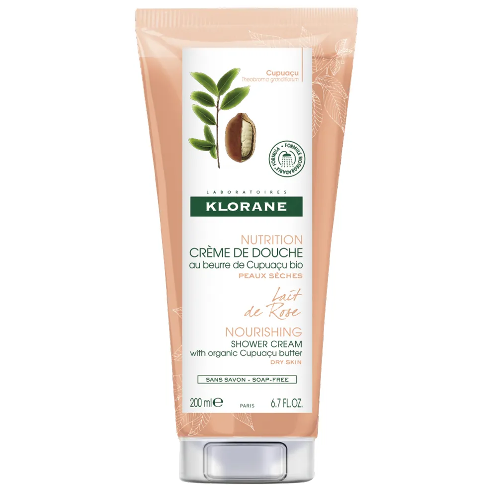 KLORANE Crema de dus lapte trandafir x 200ml