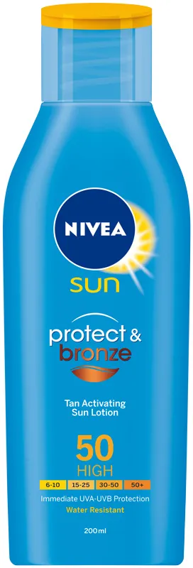 Nivea 85826 Sun Protect &amp; Bronze Lotiune protectie solara si bronzare SPF50 200 ml