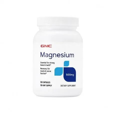 GNC Magneziu 500 mg, 120 capsule