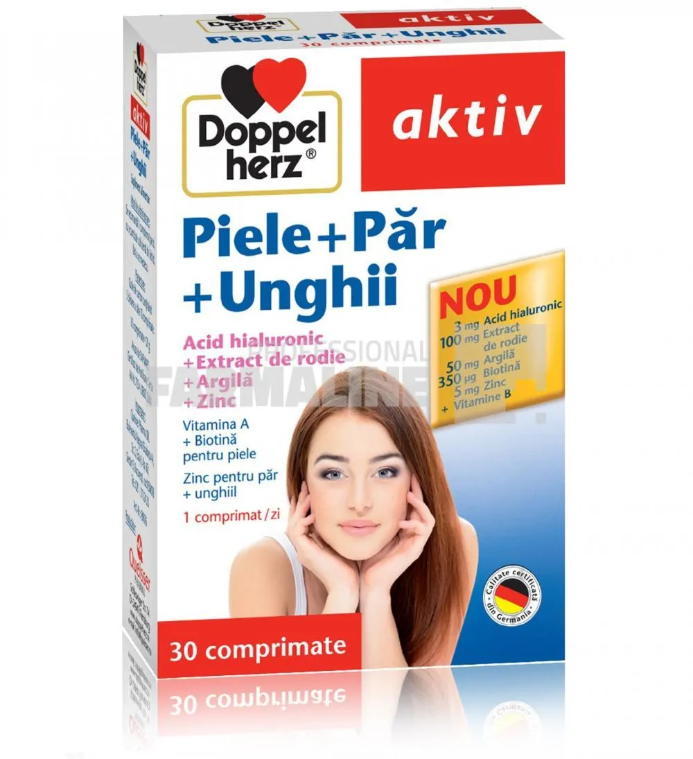 Doppelherz Piele+Par+Unghii 30 comprimate