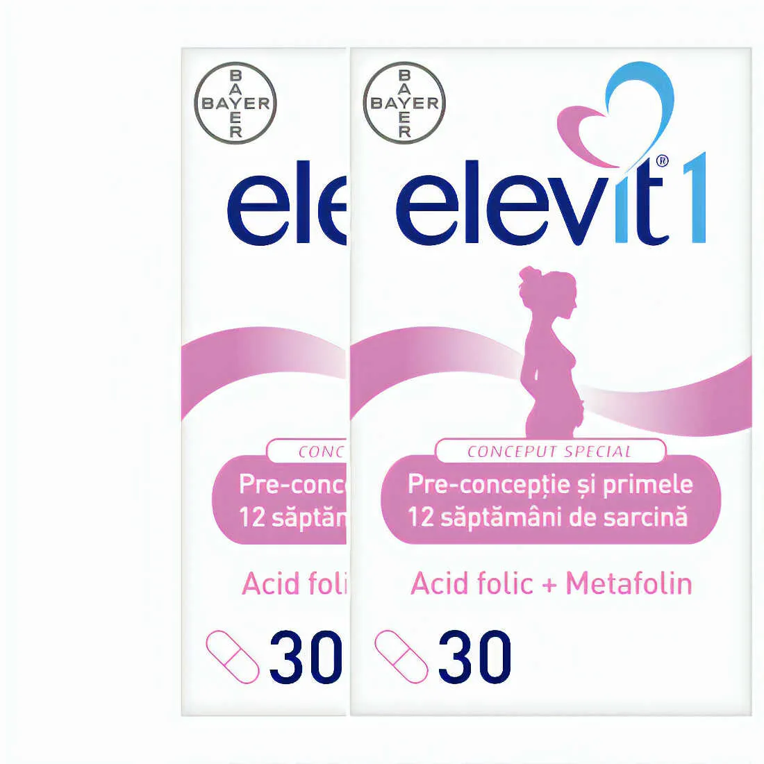 Elevit 1 x 30 comprimate + 1 cutie cu 50% reducere (Bayer)