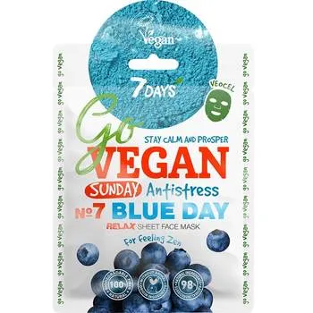 Masca de fata Go Vegan Sunday Blue Day, 25g, 7 Days