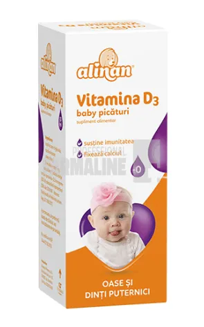 Alinan Baby Vitamina D3 Picaturi 10 ml