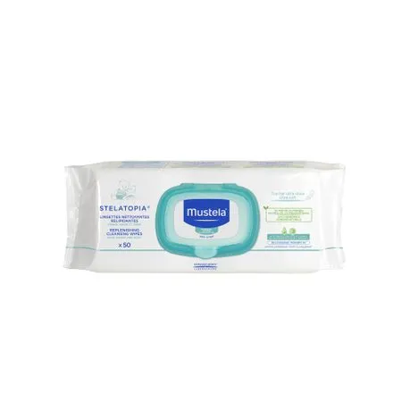 Stelatopia Servetele curatare piele atopica,  50 bucati, Mustela