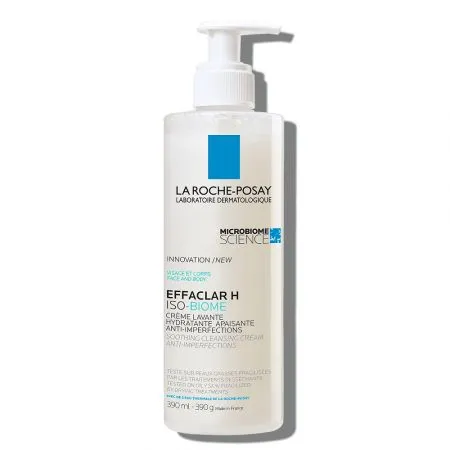 Crema hidratanta de spalare pentru pielea grasa fragilizata Effaclar H Iso-Biome, 390ml, La Roche-Posay
