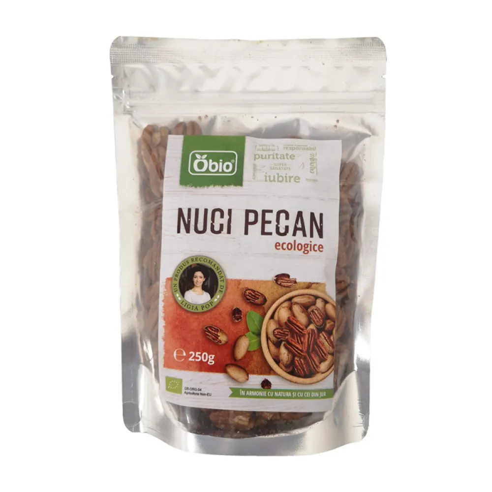 Nuci pecan raw bio (250g)