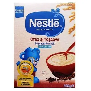 Cereale pe baza de orez si roscove +6 luni, 250g, Nestle